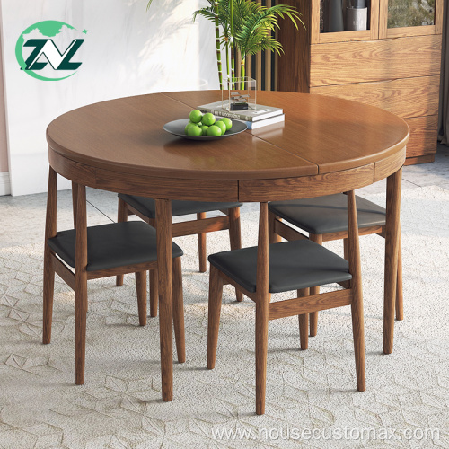 Dining Table Wooden Home Furniture Round Extendable